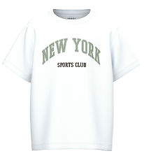 Name It T-Shirt - NkmValix - Bright White/New York Club sportif