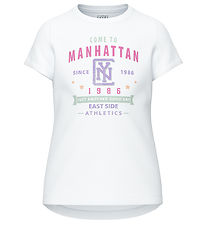 Name It T-shirt - NkfVix - Bright White/Manhattan