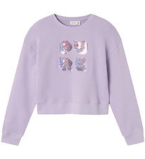 Name It Sweatshirt - Bijgesneden - NkfJamsine - Purple Rose m. P