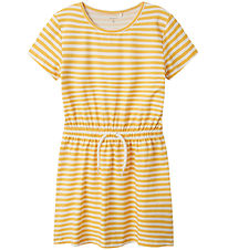 Name It Dress - NkfJinnia - Pale Marigold w. Stripes