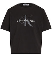 Calvin Klein T-Shirt - Glitter Monogramm - Ck Black
