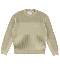 Calvin Klein Sweatshirt - Strick Monogramm - Pale Khaki