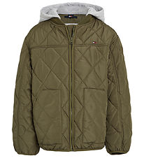 Tommy Hilfiger Gevoerde Jas - Hulpprogramma Olive