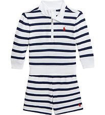 Polo Ralph Lauren Bluse/Shorts - Wei/Navy Gestreift