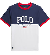 Polo Ralph Lauren T-shirt - Ringar - Vit/Marinbl