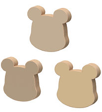 Cam Cam WoodWall Hooks - 3-Pack - 7x7x6.5 cm - Bear
