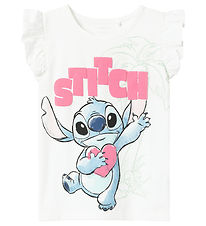 Name It T-shirt - NmfMiri Stitch - Bright White