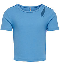 Kids Only T-Shirt - Rib - KogNessa - Azuurblauw Blue