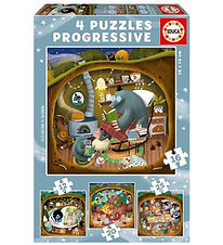 Educa Jigsaw Puzzle - 4 Different - Forest Tales