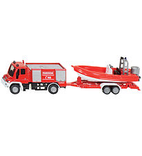 Siku Slökkvibíll M. Bátur - 1:87 - Unimog slökkvibíll með bát