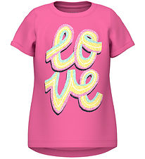 Name It T-Shirt - NmfVix -Roze Power/Love