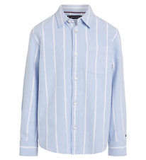 Tommy Hilfiger Hemd - Monotype Stripes - Gef Blue
