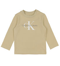 Calvin Klein Blússa - Einrit - Pale Khaki