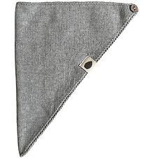 Pine Cone Teething Bib - Knitted - Leo - 36.5x22 cm - Grey Melan