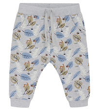 Hust and Claire Sweatpants - Gordon - Pearl Grey Melange m. Blad