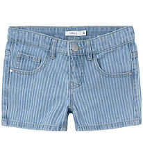 Name It Shorts - NkfRose - Denim Blue/Stripe