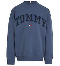 Tommy Hilfiger Sweat-shirt - Varsity Broderie - ge Sea