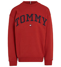 Tommy Hilfiger Sweatshirt - Varsity Embroidery - Dark Magma