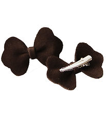 Petit La Busch Bow Hair Clips - Bow - 2-Pack - 6x4 cm - Chocolat
