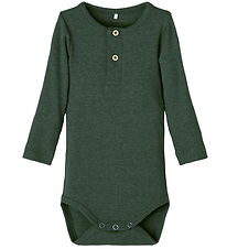 Name It Bodysuit L/ - Rib - Noos - NbmKab - Pine Grove/M