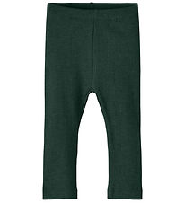 Name It Leggings - Noos - Rib - NbnKab - Pine Grove/Melange