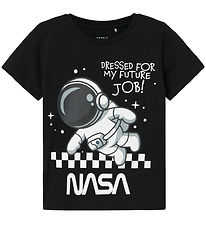 Name It T-Shirt - NmmAbram NASA - Zwart m. Print