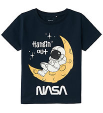 Name It T-Shirt - NmmAbram NASA - Dark Sapphire av. Imprim