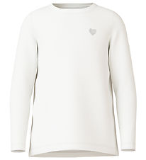 Name It Blouse - Noos - NkfVioline - Bright White w. Heart