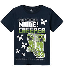 Name It T-Shirt - NkmMylius Minecraft - Dark Sapphire