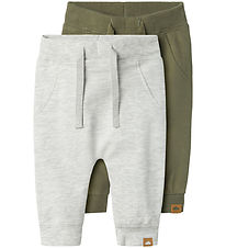 Name It Sweatpants - Noos - NbnTakki - 2-pack - Light Grey Melan