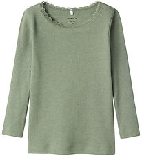 Name It Blouse - Noos - Rib - NmfKab - Lily Pad/Melange