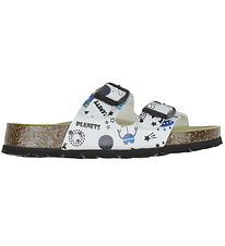 Superfit Sandals - Fussbett slipper - White/Blue w. Space theme
