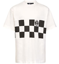 Hummel T-shirt - hmlRunner - Marshmallow w. Print