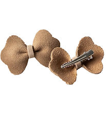 Petit La Busch Bow Hair Clips - Bow - 2-Pack - 6 x 4 cm - Sand