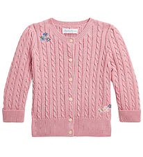 Polo Ralph Lauren Cardigan - Knitted - Tickled Pink w. Flowers