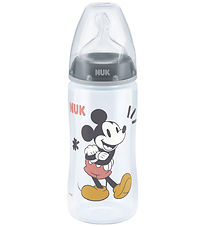 Nuk Babyflesje - First Choice+ - M - 300 ml - Mickey Mouse Grijs