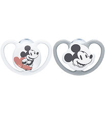 Nuk Spenen - Space - 2-pack - Mickey Mouse - Grijs/Wit