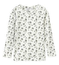 Lil' Atelier Blouse - Rib - NmfGavo - Coconut Milk/Blue Flower
