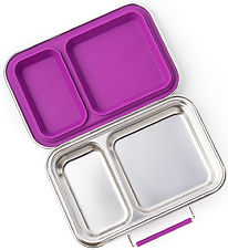 Lekkabox Lunchbox - Duo - Stainless Steel - 750 mL - Purple