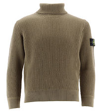 Stone Island Bluse m. Rollkragenpullover - Wolle - Sage