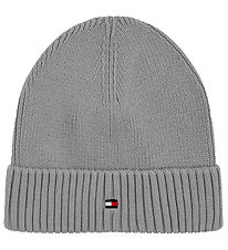 Tommy Hilfiger Mütze - Strick - Small Flagge - Light Grey Heathe