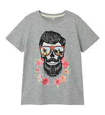 Name It Stuttermabolur - NkmPfashion - Grey Melange