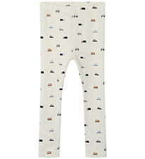 Name It Leggings - Rib - NmmDabu - Peyote Melange w. Vehicles