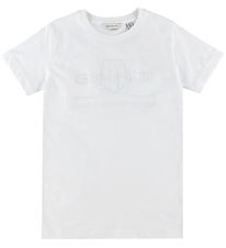 GANT T-skjorte - Tonal - Hvit