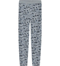 Hust and Claire Leggings - Ull/Bambu - Laki - Blue Vind
