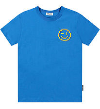 Molo Stuttermabolur - Riley - Lapis Blue M. Smiley