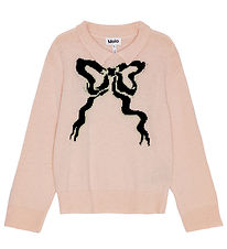 Molo Blouse - Knitted - Wool/Acrylic - Gerd - Petal Blush w. Bow