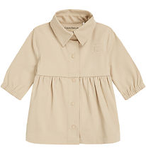 Calvin Klein Skyrtukjóll - Gagnsemi - Pale Khaki