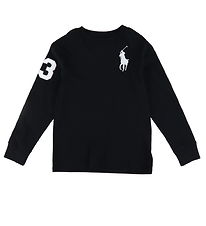 Polo Ralph Lauren Blússa - Svart M. Hvítur