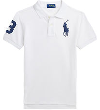 Polo Ralph Lauren Polo - Hvítur M. Dökkblátt